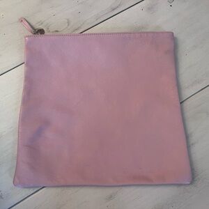 Clare V. Pink Leather Clutch